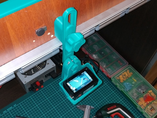 Крепление экшн камеры для домашней студии на 3D принтере. Внешний вид