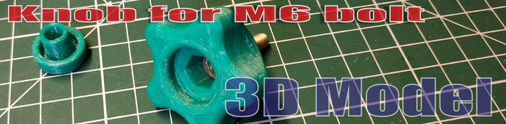 Барашек на болт M6 на 3D принтере