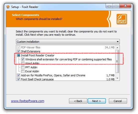 Foxit Reader - установка PDF принтера.